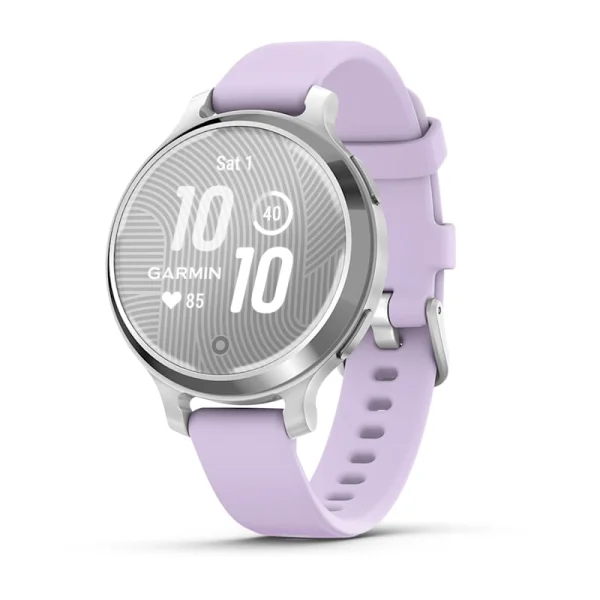 GARMIN Lily 2 Active Silver Purple Jasmine Silicone Band