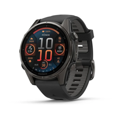 fenix-8-43-mm-amoled-sapphire-carbon-grey-dlc-titanium-with-blackpebble-grey-silicone-band-127538
