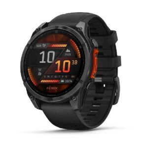 fēnix 8 47 mm AMOLED Slate Gray with Black Silicone Band